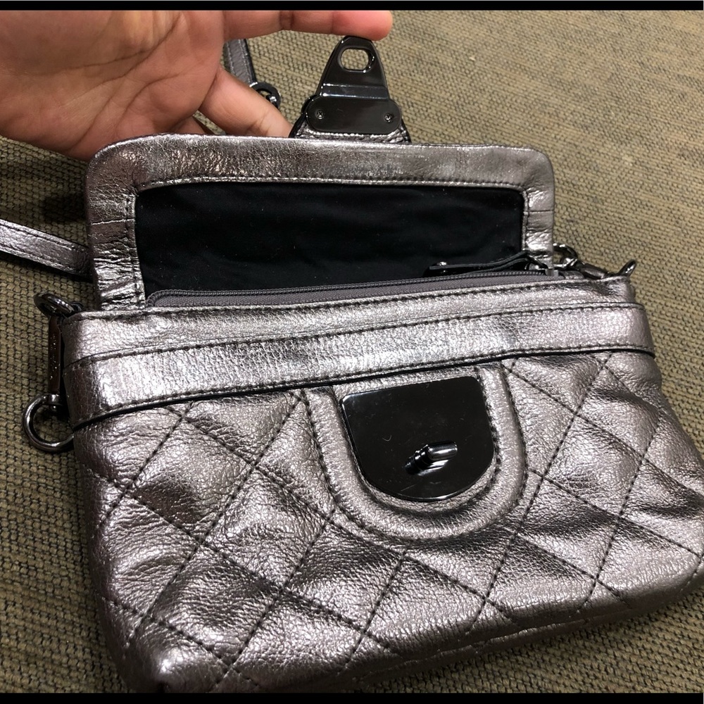 Calvin Klein Leather Crossbody Shoulder Bag Purse - Picture 13 of 16